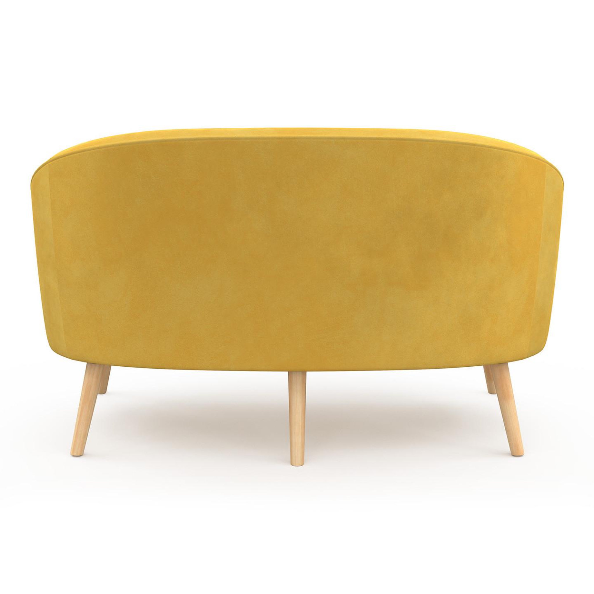 Voir la diapositive 4 : ID MARKET Canapé banquette sonia en velours jaune