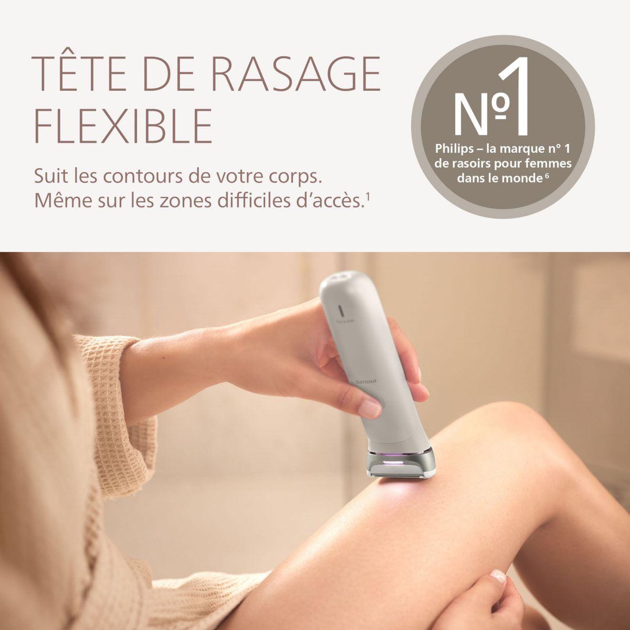 Voir la diapositive 2 : Philips Rasoir électrique femme BRL159/00