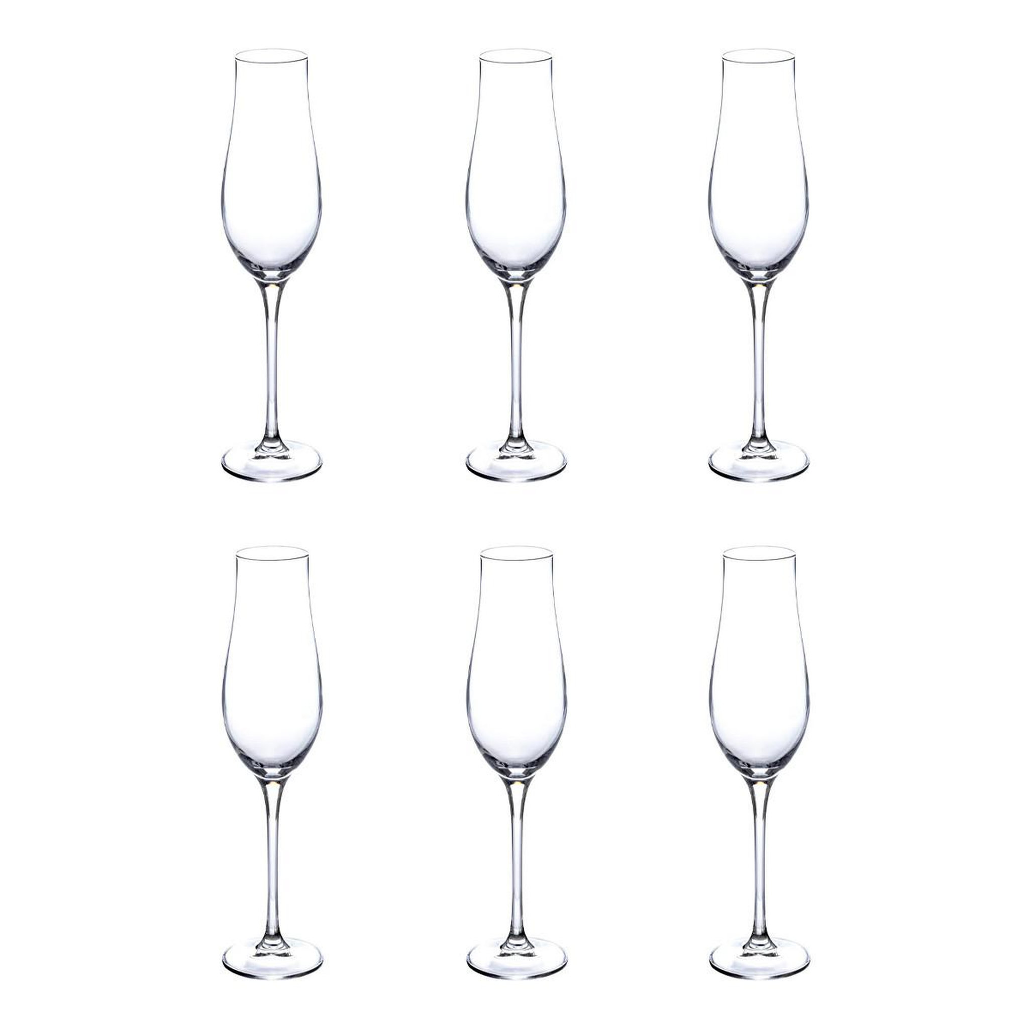 SECRET DE GOURMET Lot de 6 flûtes à champagne  oriane  20cl transparent