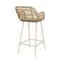 Voir la diapositive 3 : Rendez vous déco Chaise de bar en rotin naturel et pieds en métal noir 71 cm - Chiloe