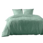 Douceur d'Intérieur Parure de lit effet tufté HELTIE - 220 x 240 cm - Vert