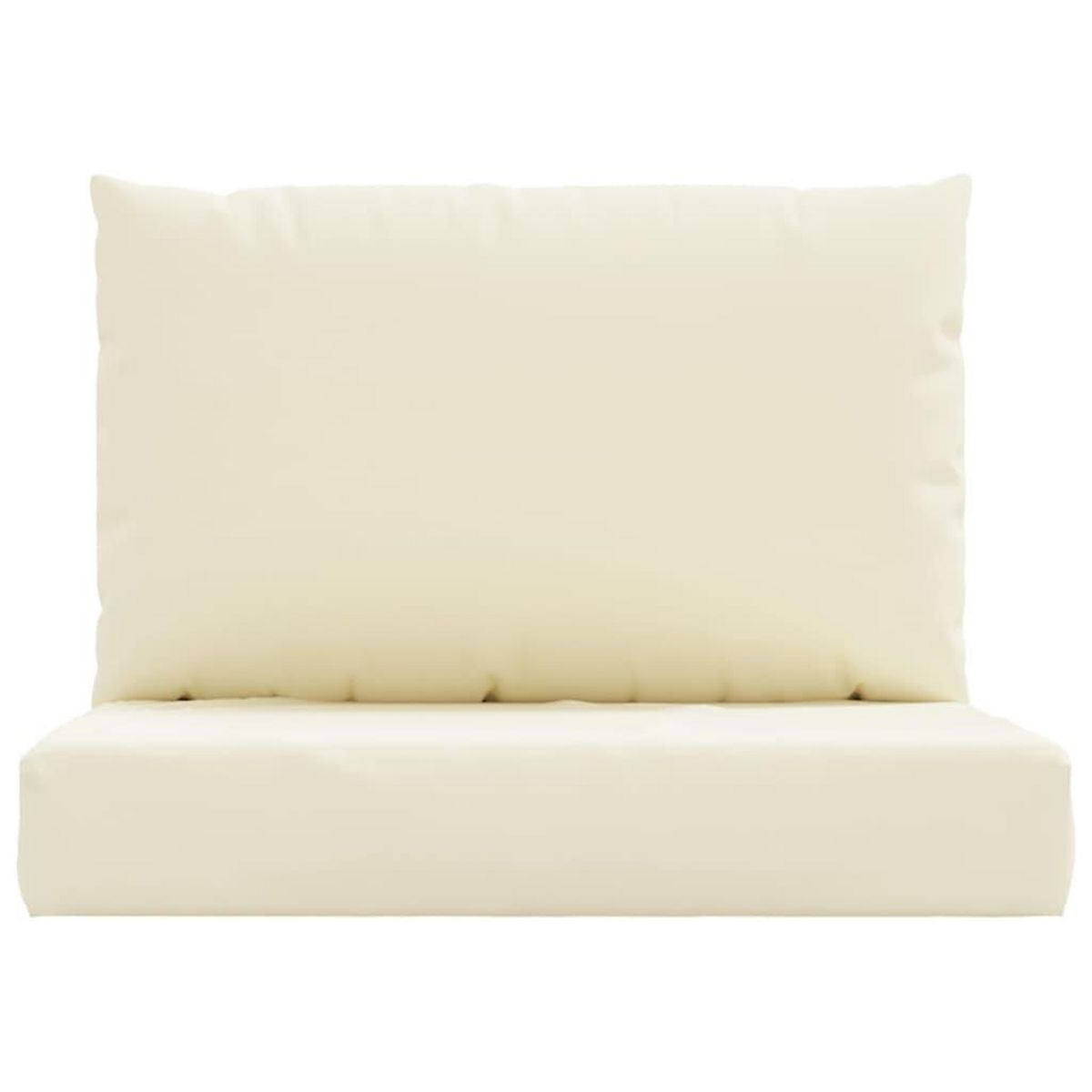 VIDAXL Coussins de palette lot de 2 blanc creme tissu oxford
