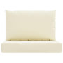 Voir la diapositive 4 : VIDAXL Coussins de palette lot de 2 blanc creme tissu oxford