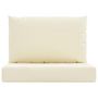 Voir la diapositive 4 : VIDAXL Coussins de palette lot de 2 blanc creme tissu oxford