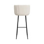 Voir la diapositive 6 : MAISON PAVANE Lot de 2 chaises de bar en tissu bouclé beige 75 cm-Rosy