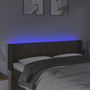 Voir la diapositive 4 : VIDAXL Tete de lit a LED Taupe 147x16x78/88 cm Tissu