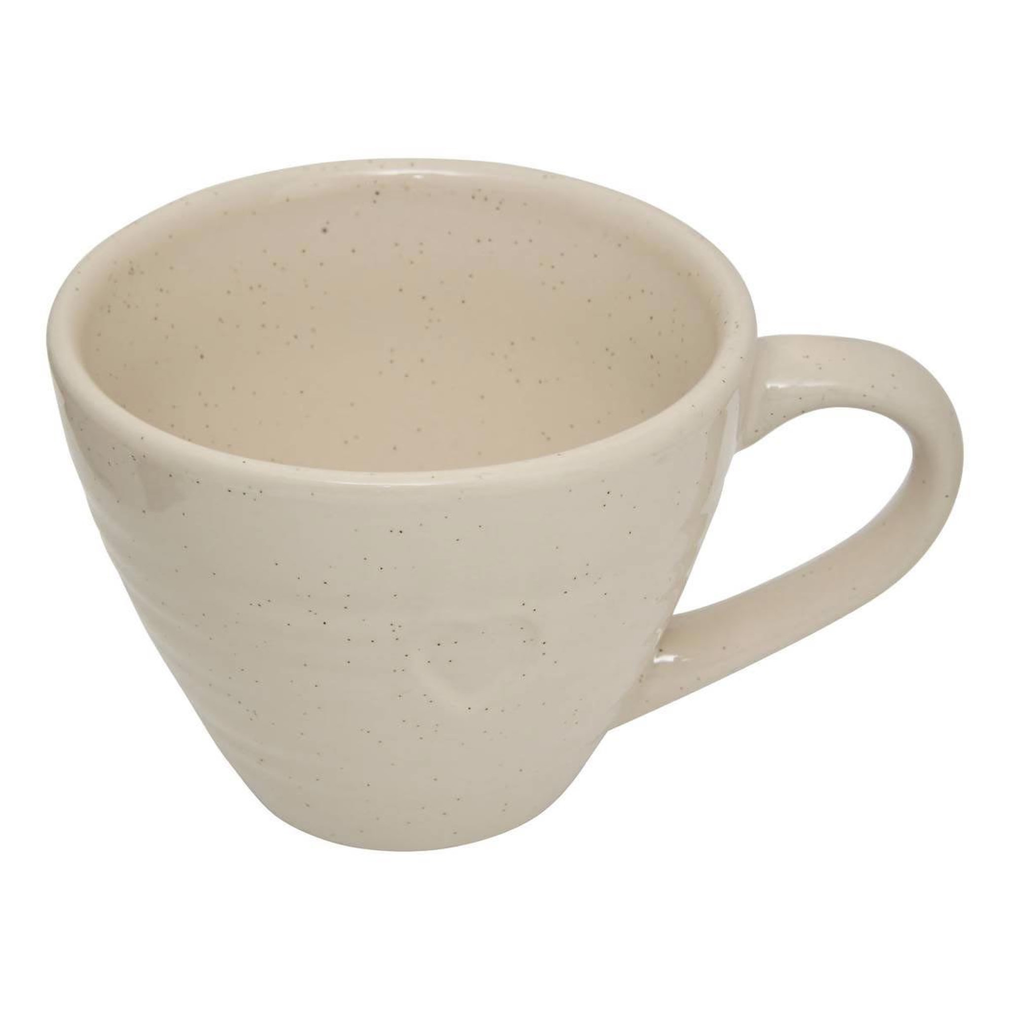 Voir la diapositive 2 : SECRET DE GOURMET Lot de 6 mugs en céramique  adèle  38cl blanc