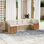 Voir la diapositive 1 : VIDAXL Salon de jardin avec coussins 7 pcs beige resine tressee