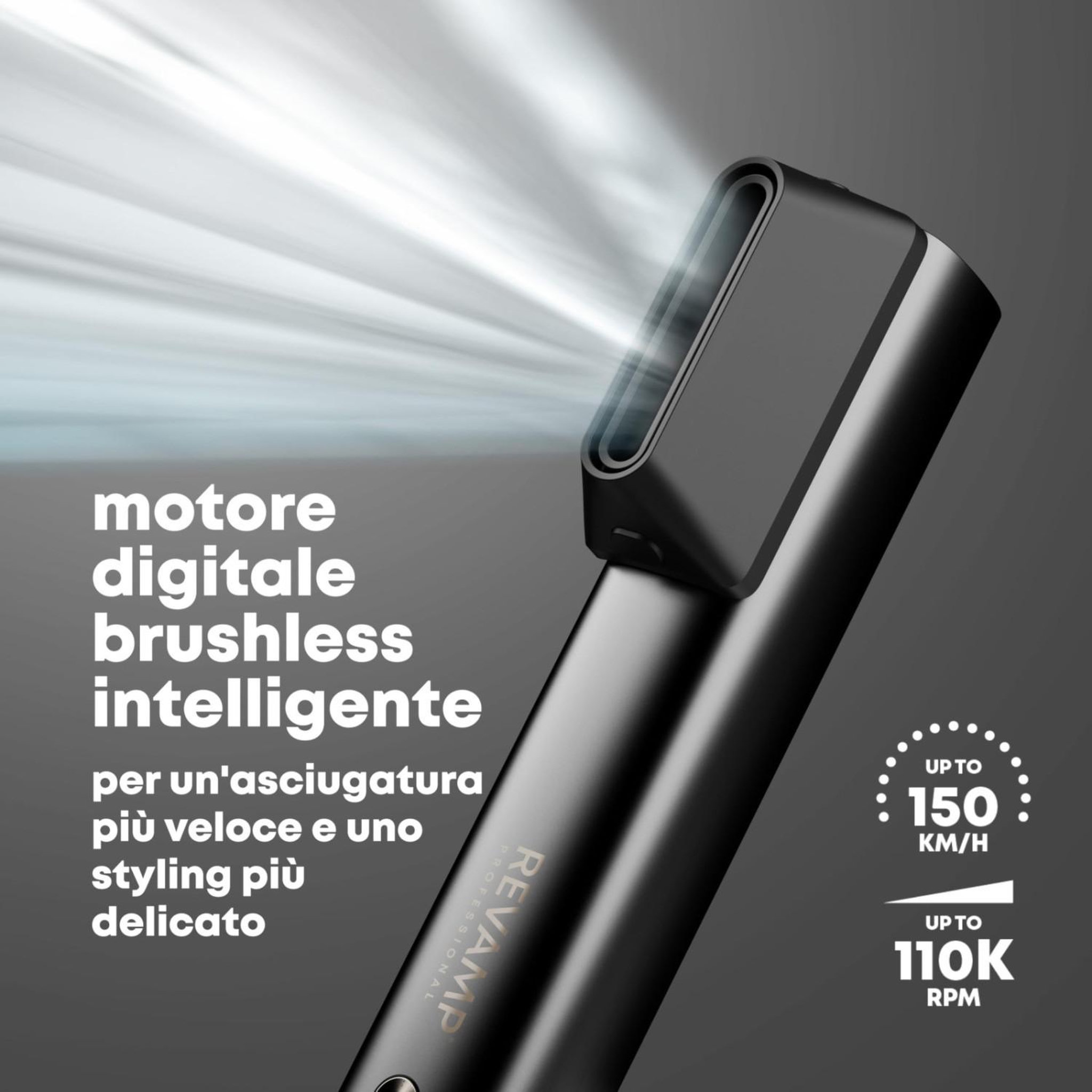 Voir la diapositive 2 : REVAMP Revamp hydroshine air 3 en 1 pro styler dr-2750-eu – sèche-cheveux avec technologie hydro ion, moteur numérique 110 000 tr/min, 4 températures, 3 vitesses, 330 g