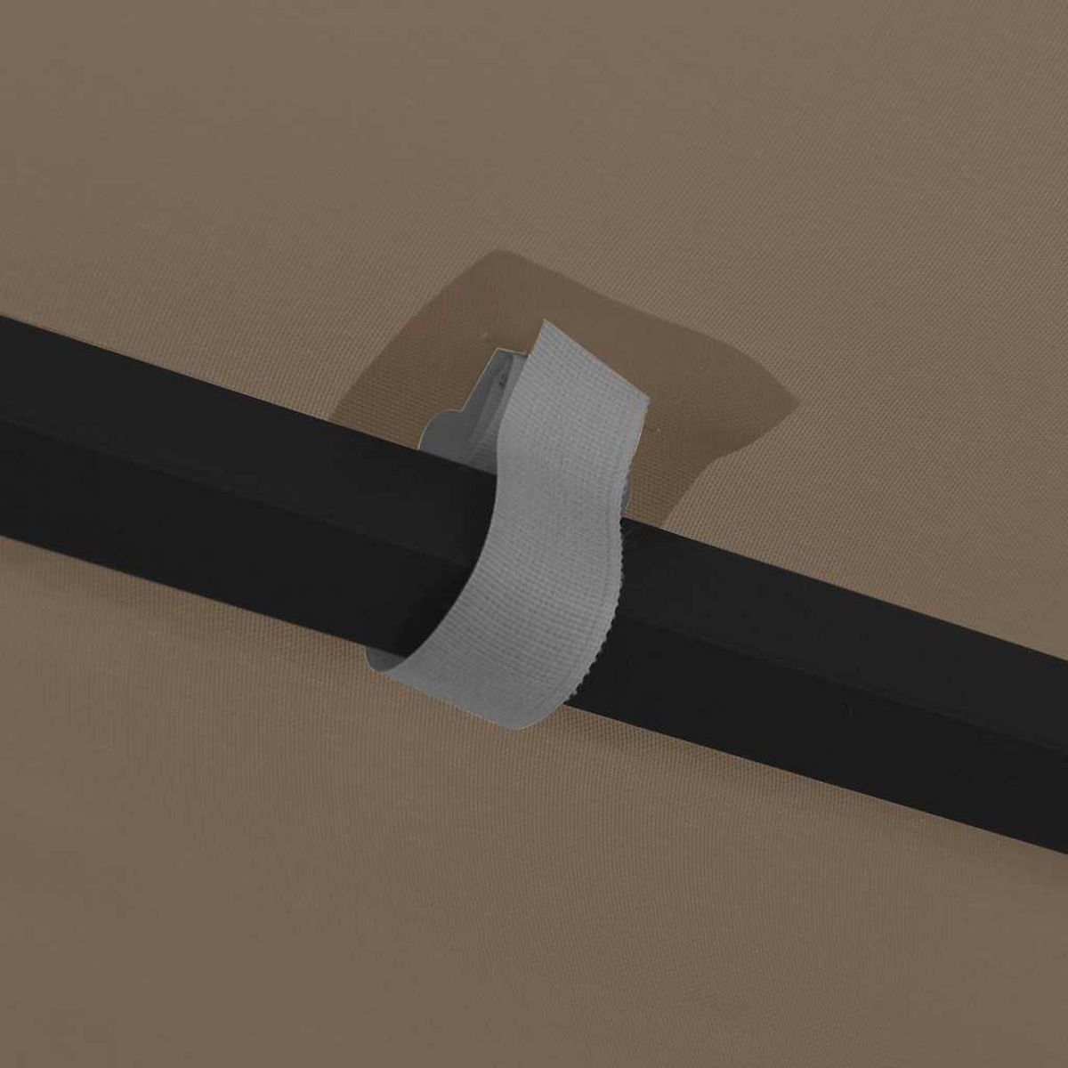 VIDAXL Tonnelle avec guirlande lumineuse a LED 3x3 m Taupe