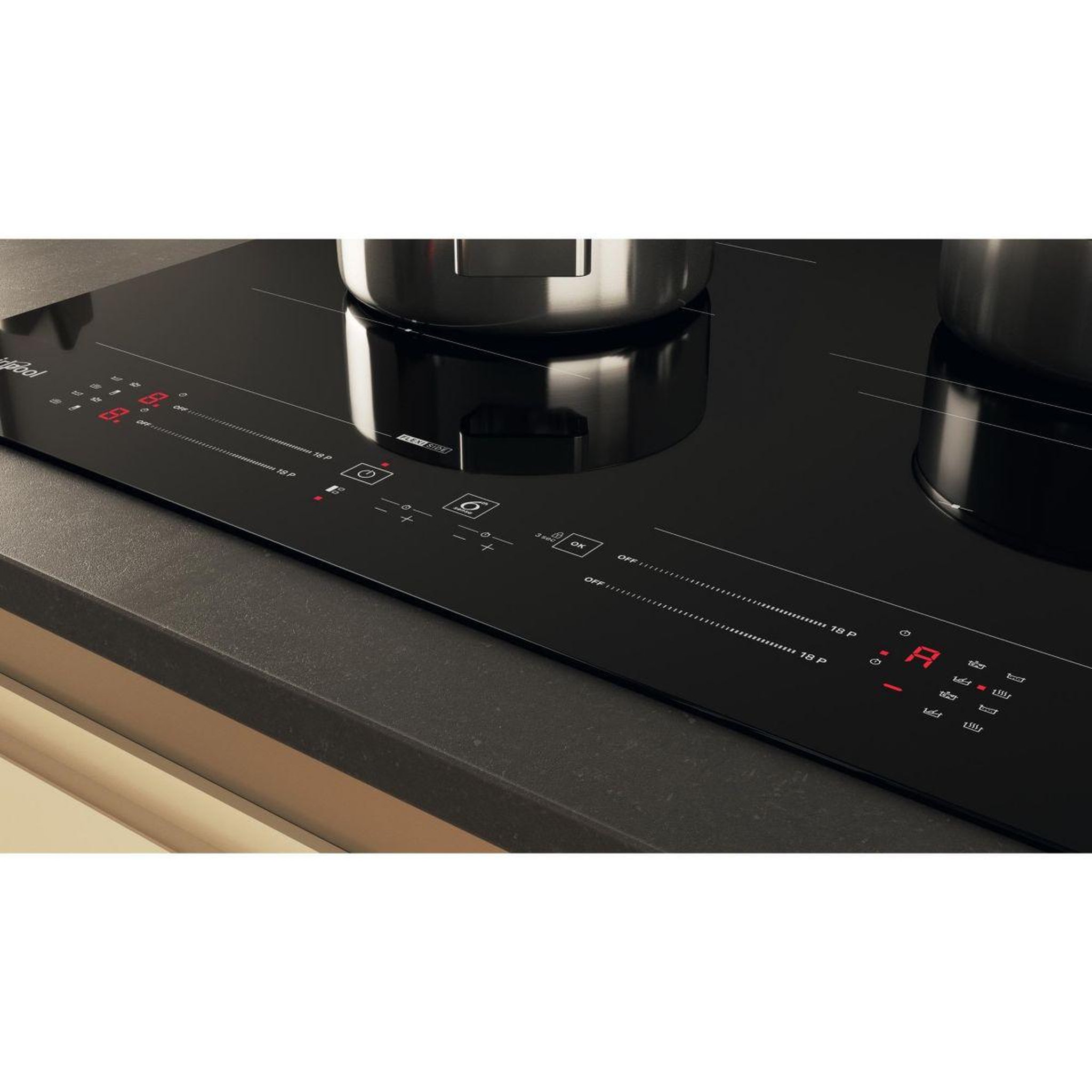 Voir la diapositive 5 : Whirlpool Plaque induction wfs3660cpne cleanprotect