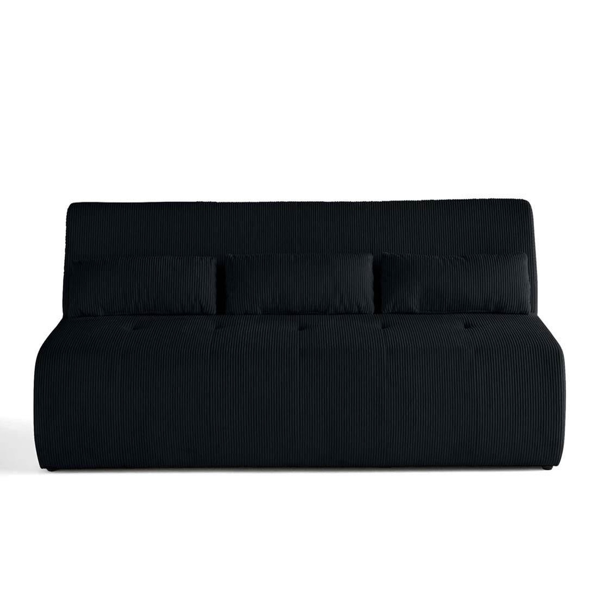 Voir la diapositive 1 : LISA DESIGN Onyx - canapé droit 3 places - en velours côtelé