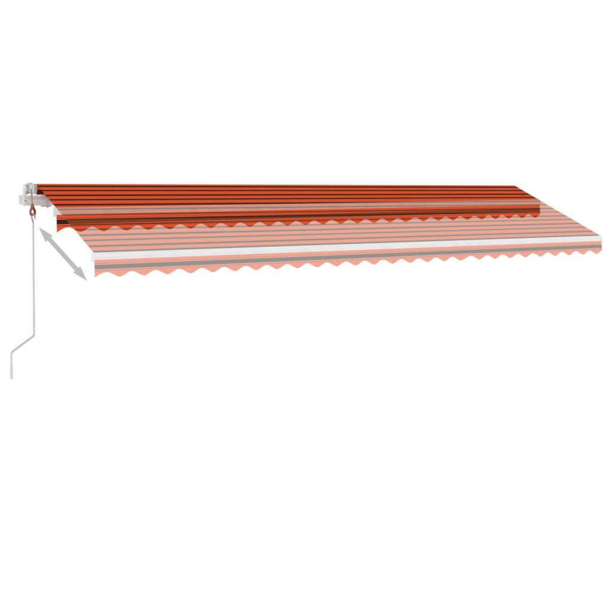 VIDAXL Auvent automatique sur pied 600x300 cm Orange/marron