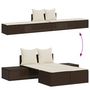 Voir la diapositive 3 : VIDAXL Chaise longue double avec coussins marron resine tressee