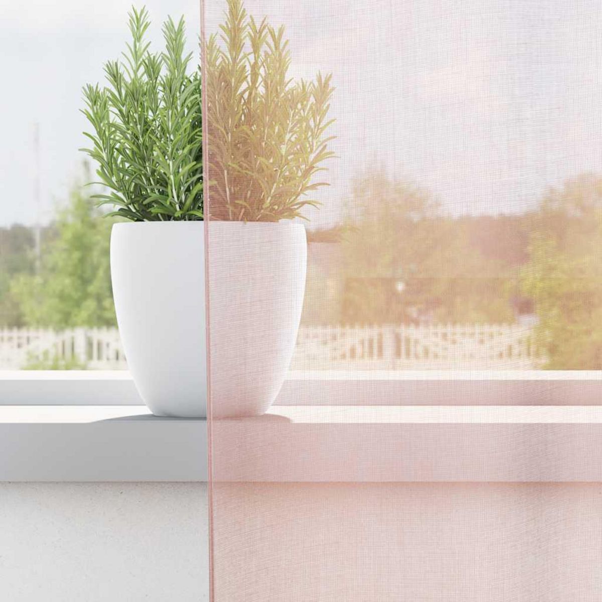 VIDAXL Rideaux en voile avec boucles 2 pcs rose clair 140x260 cm
