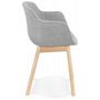 Voir la diapositive 3 : Paris Prix Chaise Design en Tissu  Angie  80cm Gris Clair