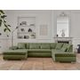 Voir la diapositive 5 : LISA DESIGN Vermont - canapé panoramique d'angle droit - 7 places - convertible - en tissu