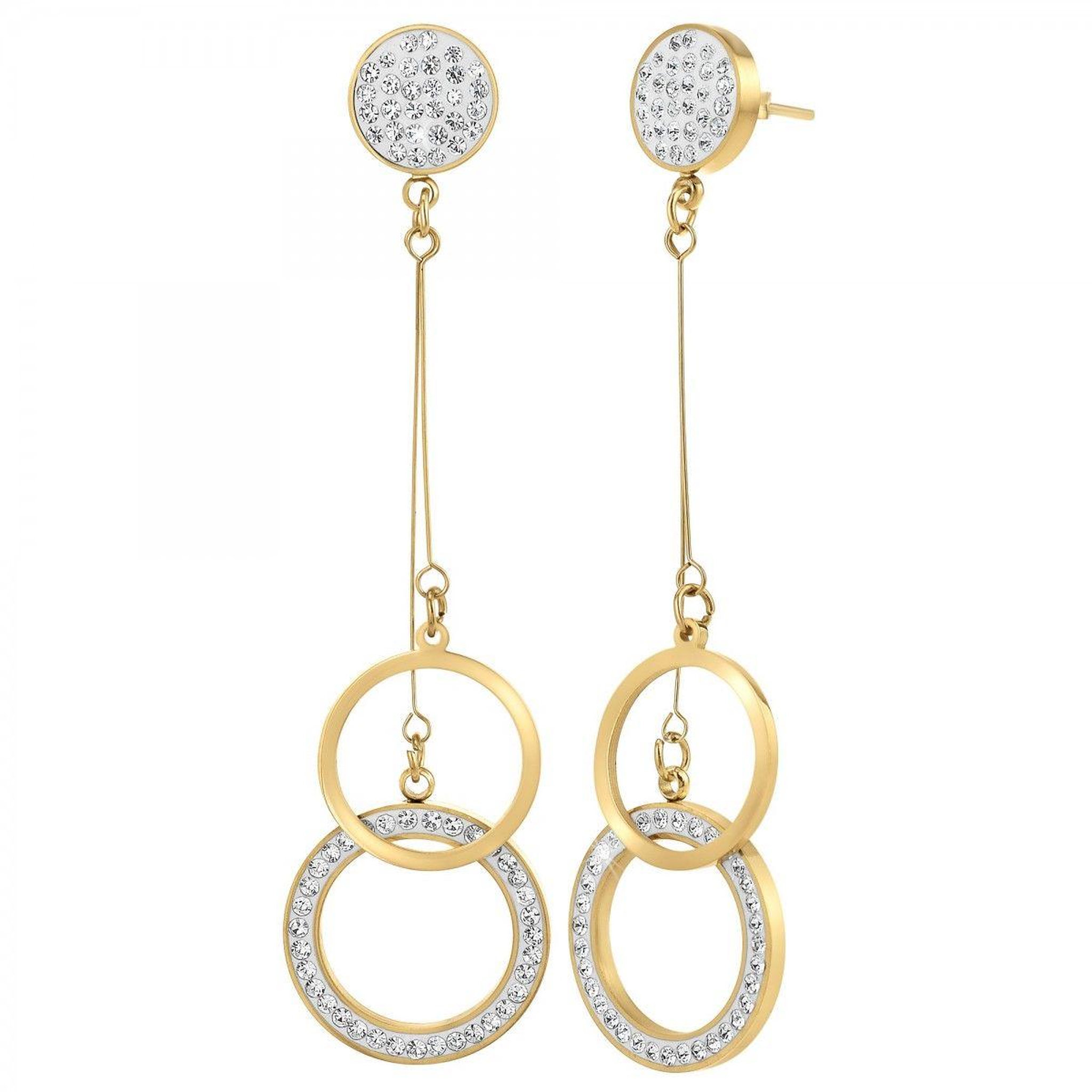 Voir la diapositive 1 : SC BOHEME Boucles d'oreilles SC Bohème ornées de Cristaux scintillants
