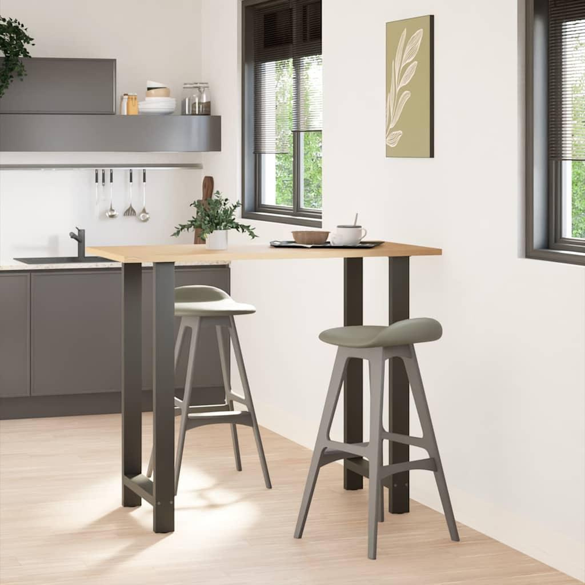 Voir la diapositive 2 : VIDAXL Pieds de table basse anthracite 2 pcs 60x(110-111) cm acier