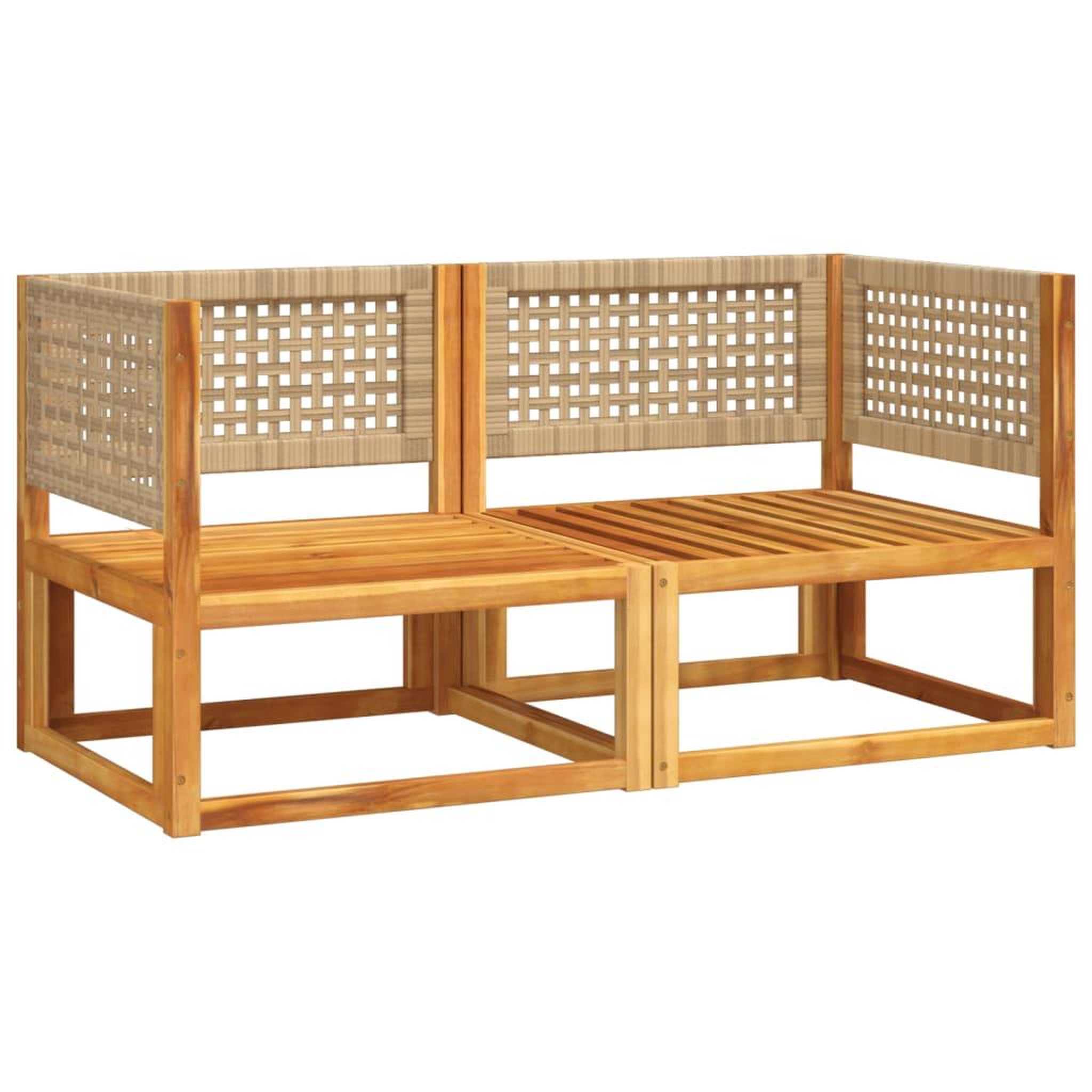 Voir la diapositive 3 : VIDAXL Canapes d'angle de jardin et coussins 2pcs bois massif d'acacia