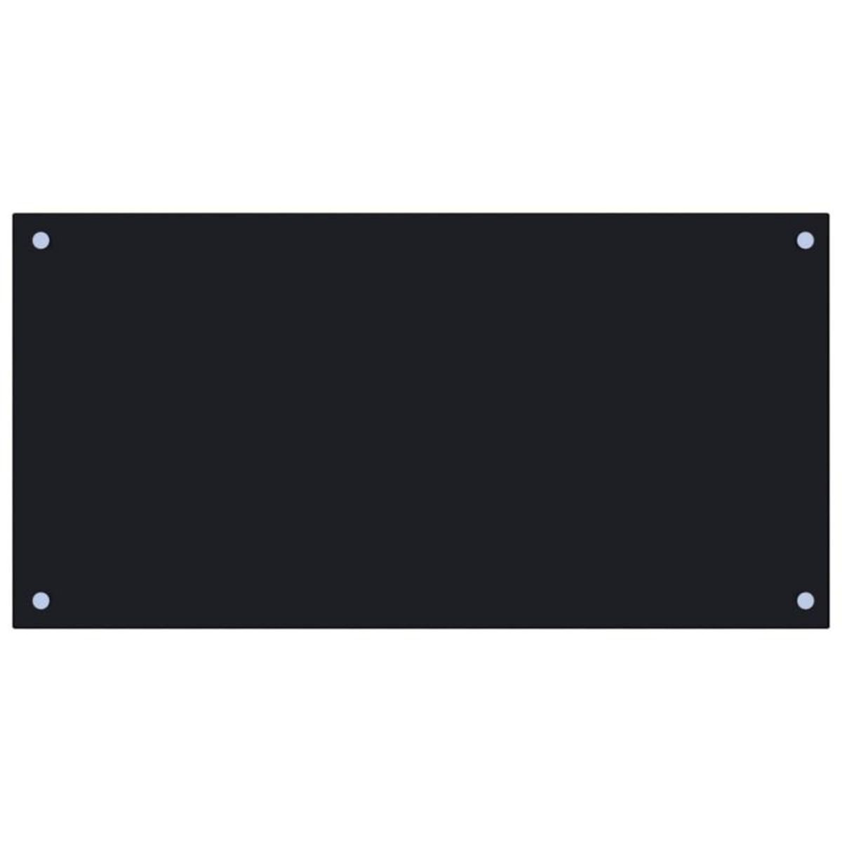 VIDAXL Dosseret de cuisine Noir 80x40 cm Verre trempé