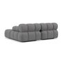 Voir la diapositive 5 : LISA DESIGN Ruby - canapé droit 4 places avec double méridienne - assise profonde - en velours texturé