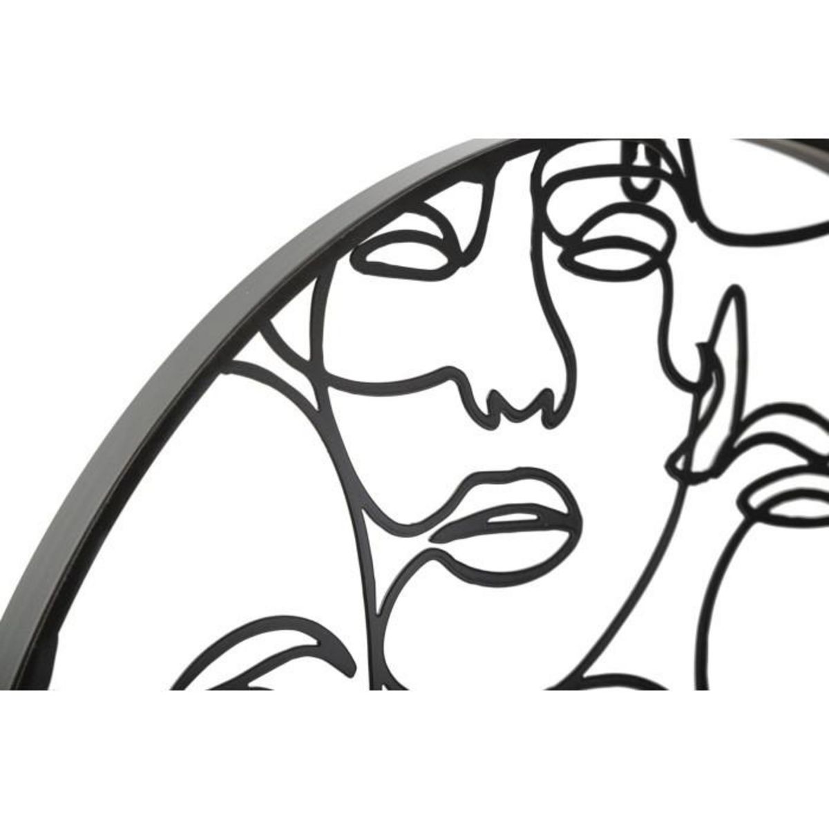 Paris Prix Horloge Murale en Métal  Faces  50cm Noir