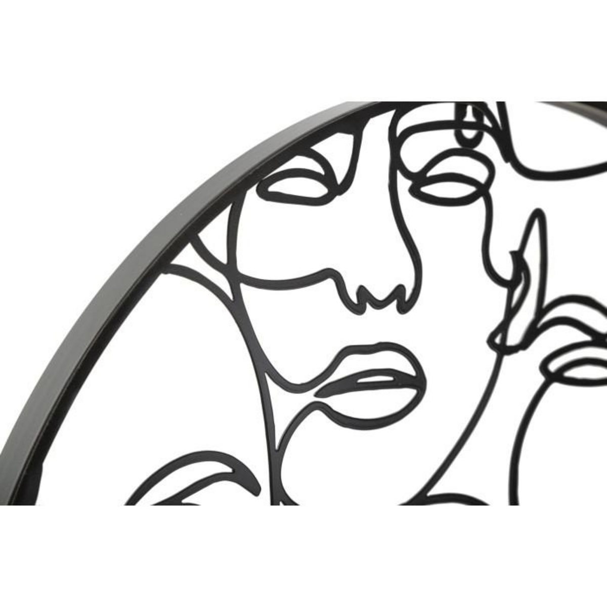 Paris Prix Horloge Murale en Métal  Faces  50cm Noir