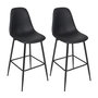 Voir la diapositive 1 : Paris Prix Lot de 2 Chaises de Bar  Amber  106cm Noir