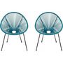 Voir la diapositive 1 : Habitat et Jardin Lot de 2 fauteuils de jardin  Ania  - Bleu foncé