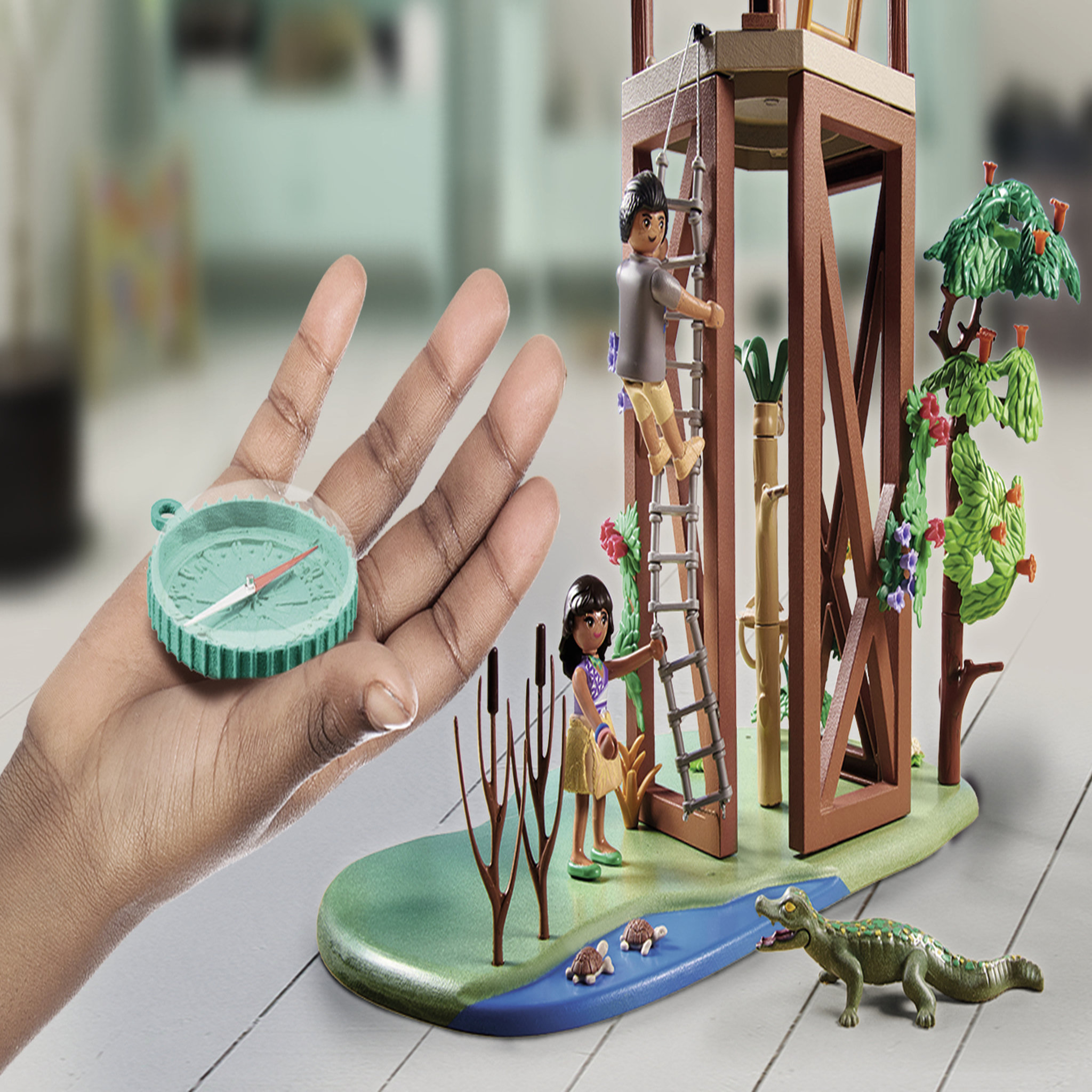 Voir la diapositive 4 : PLAYMOBIL 71008 - Tour de recherche avec boussole Wiltopia