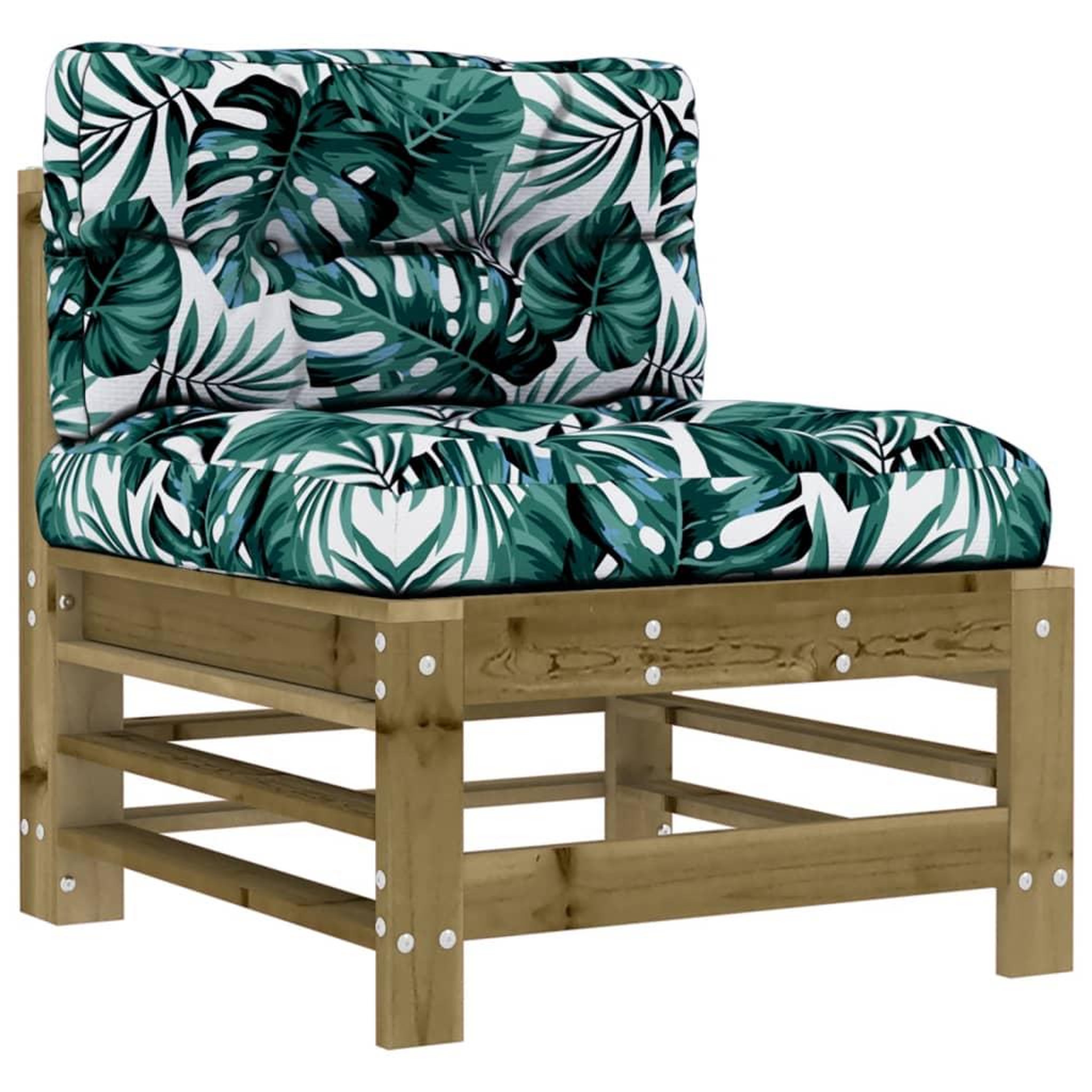 Voir la diapositive 4 : VIDAXL Salon de jardin 3 pcs avec coussins bois de pin impregne