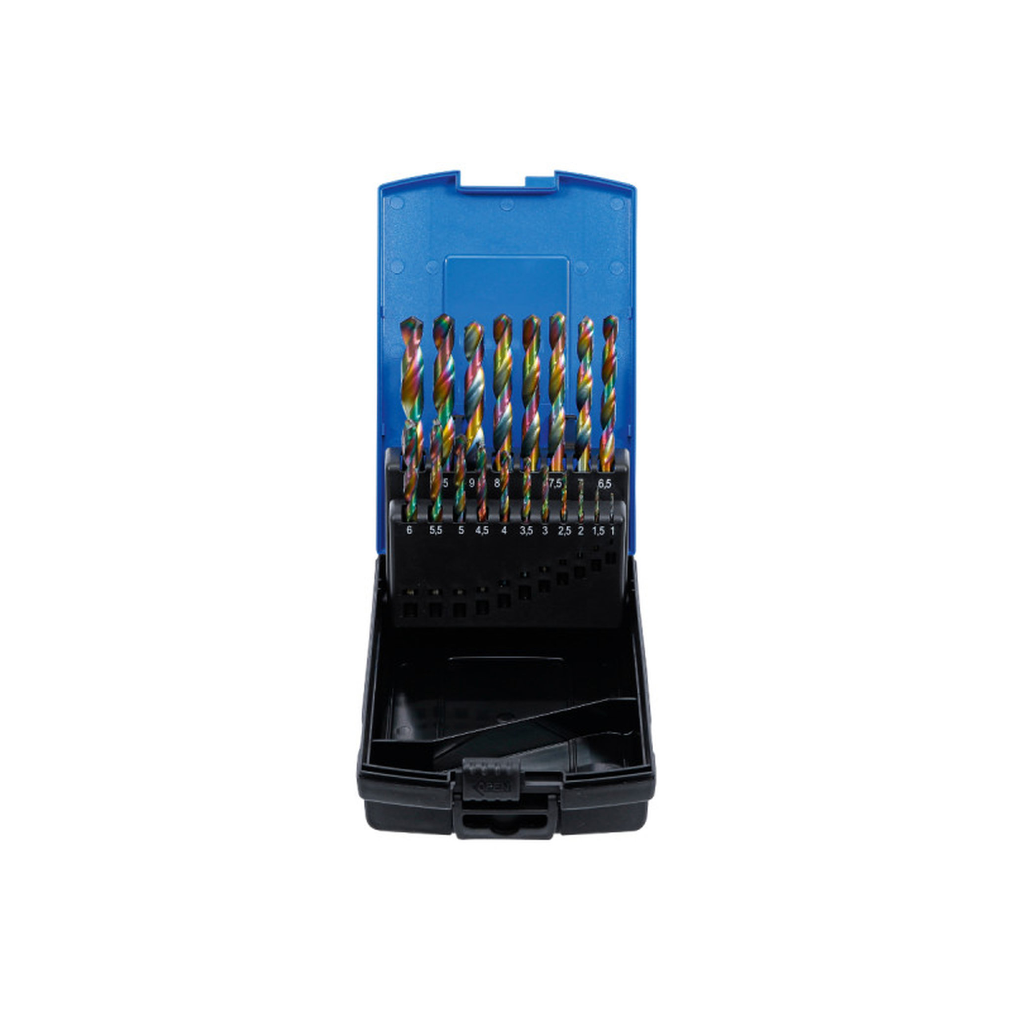 Voir la diapositive 1 :  Jeu de forets hélicoïdaux BGS TECHNIC - HSS Cobalt - 19 pcs - 2014