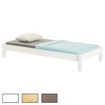 IDIMEX Lit futon TAIFUN, en pin massif. Coloris disponibles : Blanc, Marron