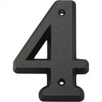 CENTRALE BRICO Chiffre 4 en zamak mat H.8 x l.4.5 cm