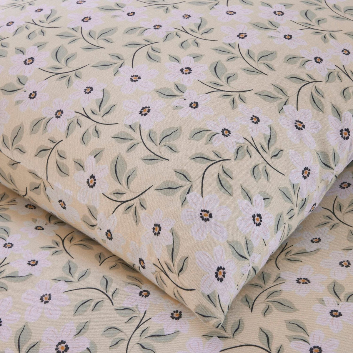BATON ROUGE Parure housse de couette 100% gaze de coton imprimé loucile