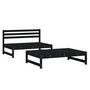Voir la diapositive 2 : VIDAXL Salon de jardin 2 pcs noir bois massif de pin