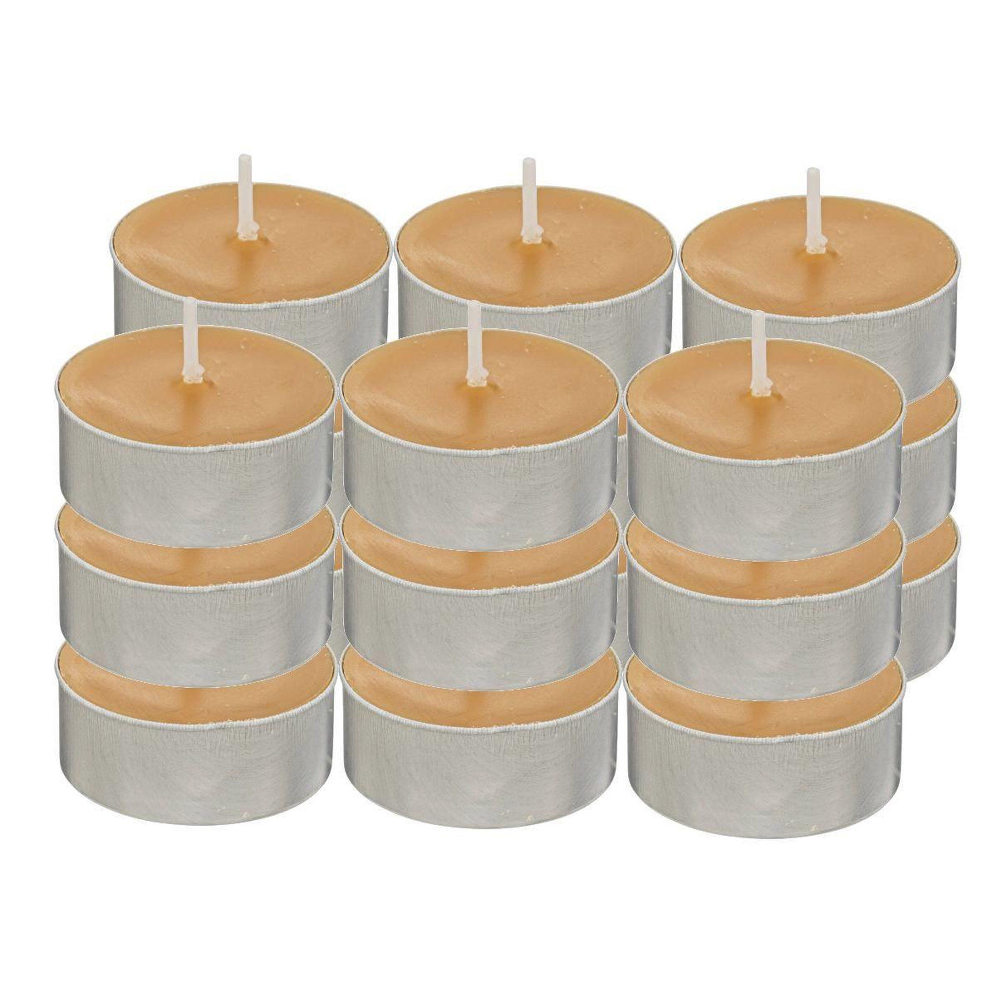 ATMOSPHERA Lot de 18 bougies chauffe-plat  hugo  3,7cm moutarde