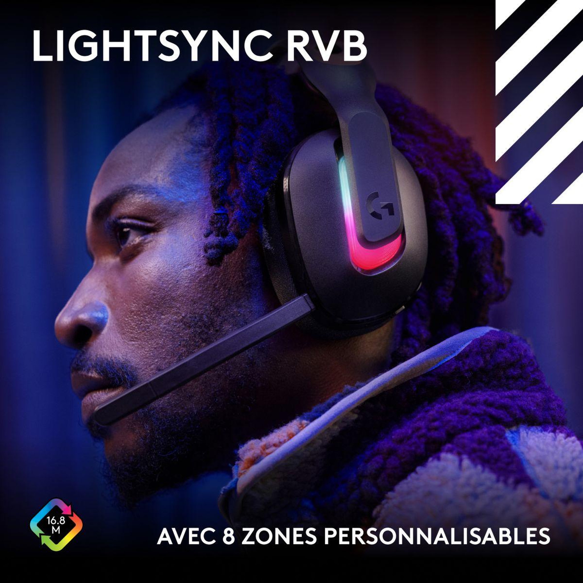 Voir la diapositive 5 : Logitech Casque gamer A20X Noir + base