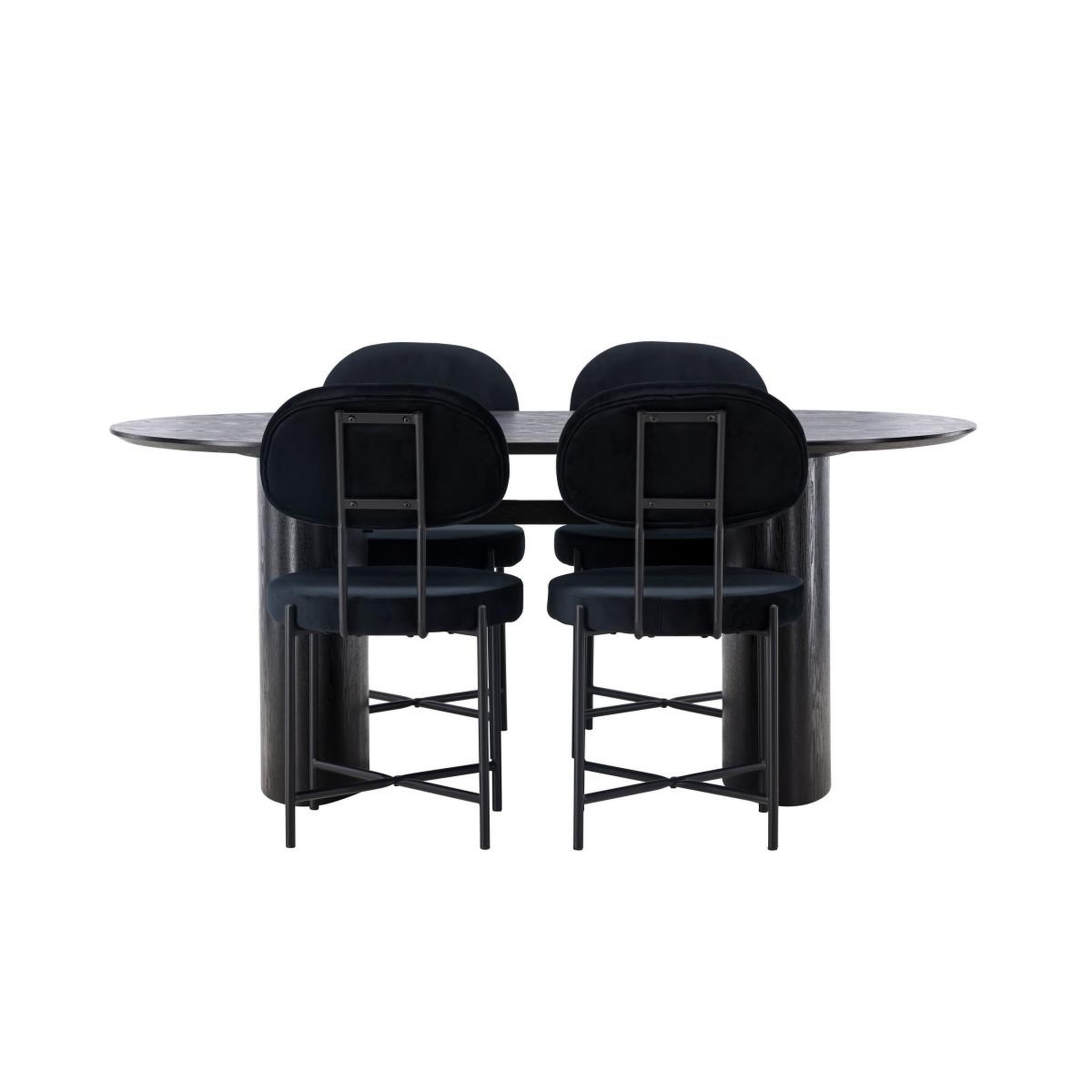 Voir la diapositive 4 : Paris Prix Ensemble table à manger & 6 chaises  isolde & stella  180cm noir