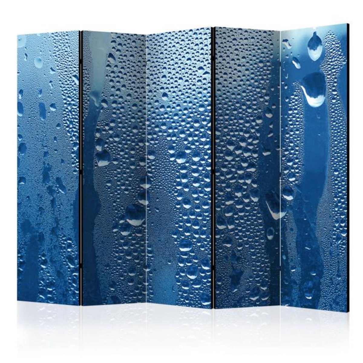 Paris Prix Paravent 5 Volets  Water Drops on Blue Glass  172x225cm