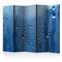 Voir la diapositive 1 : Paris Prix Paravent 5 Volets  Water Drops on Blue Glass  172x225cm