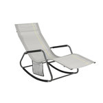 SOBUY SoBuy - Fauteuil À Bascule De Jardin avec poche latérale - Moderne - OGS47. Coloris disponibles : Noir, Beige, Rouge, Gris