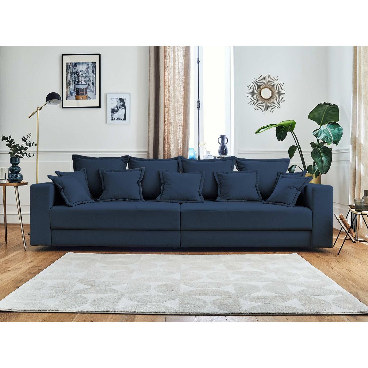 LISA DESIGN Lys - canapé droit 4 places - en tissu