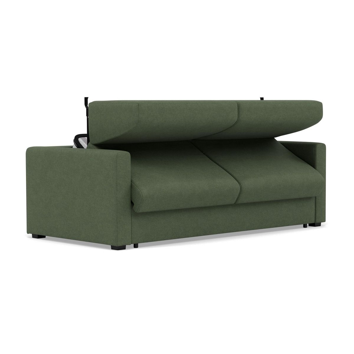 BEST MOBILIER Julia - canapé 3 places convertible express couchage quotidien 140 cm matelas 14 cm en tissu