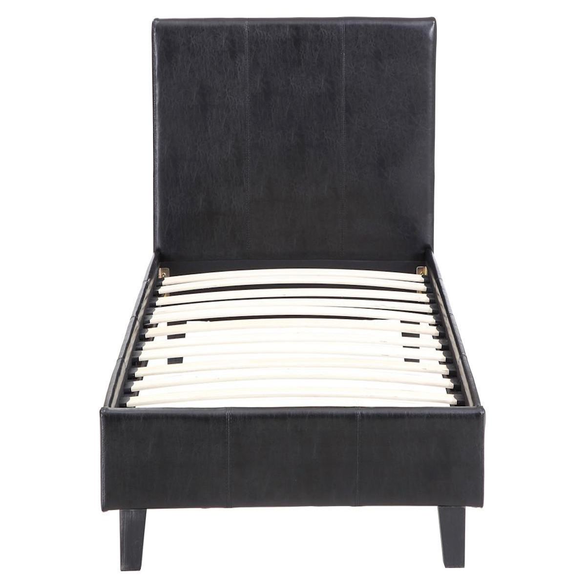 Habitat et Jardin Lit  Lina  - 90 x 190 cm - Noir