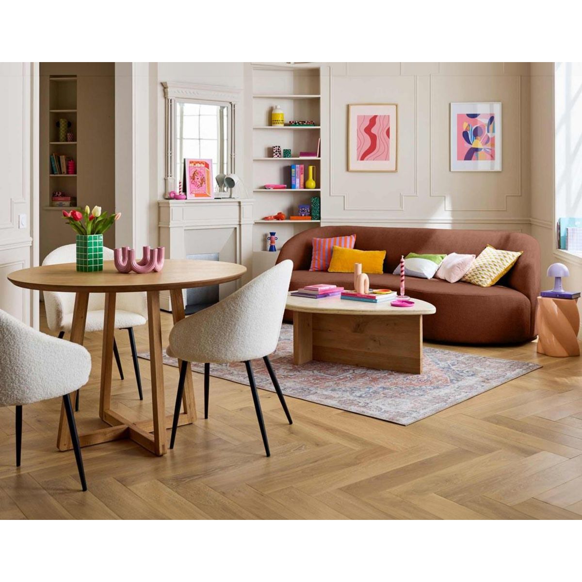 LISA DESIGN Polaris - canapé 3 places - en velours texturé