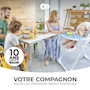 Voir la diapositive 2 : KINDERKRAFT Chaise haute bebe reglable pliante plateau amovib