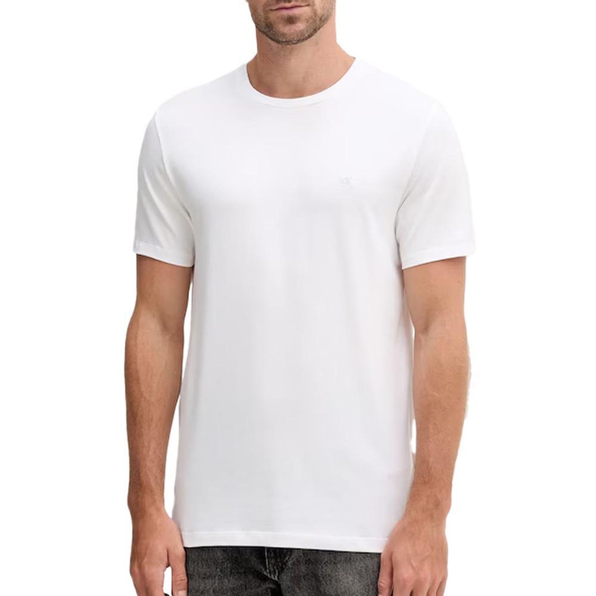CALVIN KLEIN JEANS T-Shirt Blanc Homme Calvin Klein Jeans LV04LC240G. Coloris disponibles : Blanc