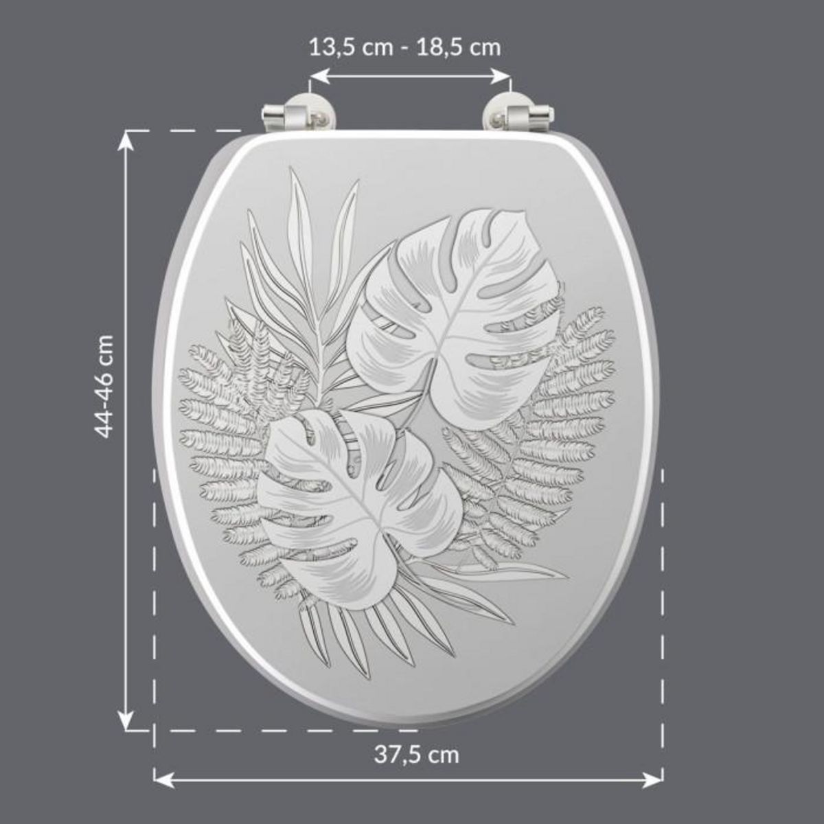 Paris Prix Abattant WC Imprimé  Amber  46cm Gris